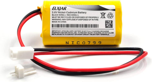 (2-Pack) 3.6V 800mAh CUSTOM-142 NICD Battery Pack Replacement for Chloride Interstate Sonnenschein 100003A098 930023, for Self Power Lighting 9300...