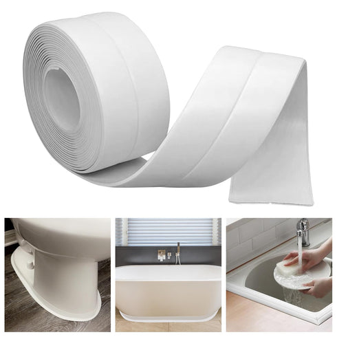 Caulk Tape Bath & Kitchen Self Adhesive Caulking Tape Waterproof,Toilet Caulk Strip,Bathtub Sealing Strip Tape Caulk,Shower Caulk Bathroom Sealant...