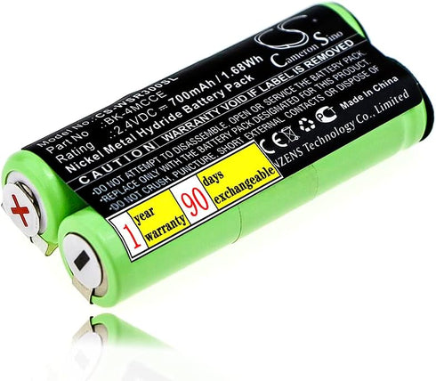 2.4V BK-4MCCE Battery Replacement for Sensonic Plus SR-3000 900 Sonic Toothbrush Sensonic Plus SR-3000E...