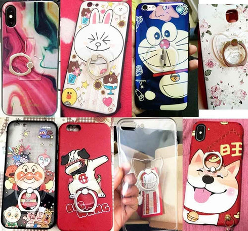 ZOSTLAND 3PCS Transparent Star Love Cat Kitty Phone Ring Universal 360°Adjustable Phone Case Finger Grip Stand Holder Desk Stent Mount Hook Compat...