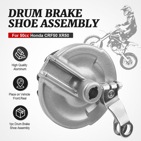 Newsmarts Motorcycle Front Rear Drum Brake Pad Shoe Drum Hub Assembly Fit for HONDA CRF50 XR50 SSR Lifan Coolster Baja Chinese Pit Bike...