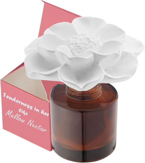 Essential Oil and Diffuser Gift Set, Mellow Nectar (1.7 fl.oz|50ml), 60-Days Natural Air Freshener Non-Toxic Home Scent Upgrades Fragrance Reed Di...