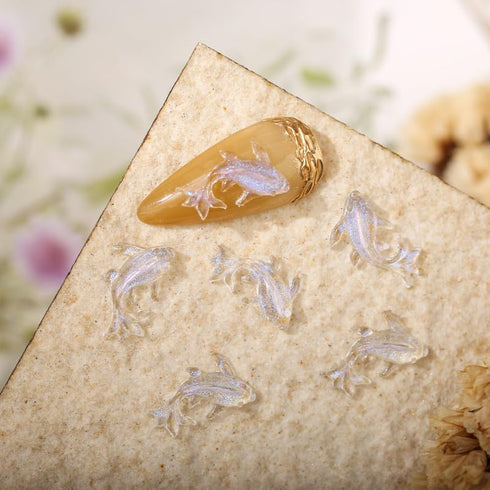 250 PCS Cute Mini Goldfish Resin Figurine Crafts Flatback Cabochon Ornament Jewelry Making Accessories...