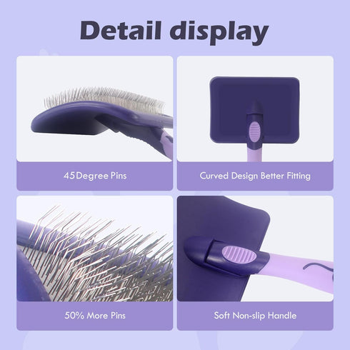 Dog Brush for Poodles-Best Dog Grooming Brush for Poodles Dematting, and Detangle-Dog Brush for Poodles Grooming and Bathing...