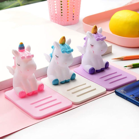 Unicorn Phone Holder - 3 Pack Adjustable Stand - Lovely Animal Desktop Cell Phone Stand, Creative Cartoon Multi-function Desk Phone Stand, SmartPh...
