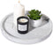 9" Round Bathroom Tray Decorative Vanity Tray Silicone Soap Holder Kitchen Countertop Organizer Coffee Table Decor for Candle, Perfume, Plant - Ma...
