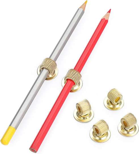 BTSKY 12PCS Stainless Steel Pen Holder Clips- Self Adhesive Pen Pencil Holder Pen Clip Holder with Adjustable Spring Loop Fit any Size Pens Marker...