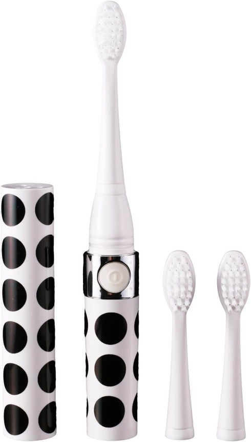 Electric Toothbrush HI-923 Black Polka Dot (Portable/Travel Size)...