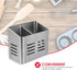 Home Basics Dual Compartment Stainless Steel Draining Cutlery/Utensil Holder Organizer, Free Standing, Kitchen Countertop, Silver (1)...