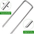 4 Inch 50 Pack Landscape Staples Galvanized Garden Stakes Anti-Rust Landscape Pins for Weed Barrier Fabric, Artificial Turf and Landscape Fabric...
