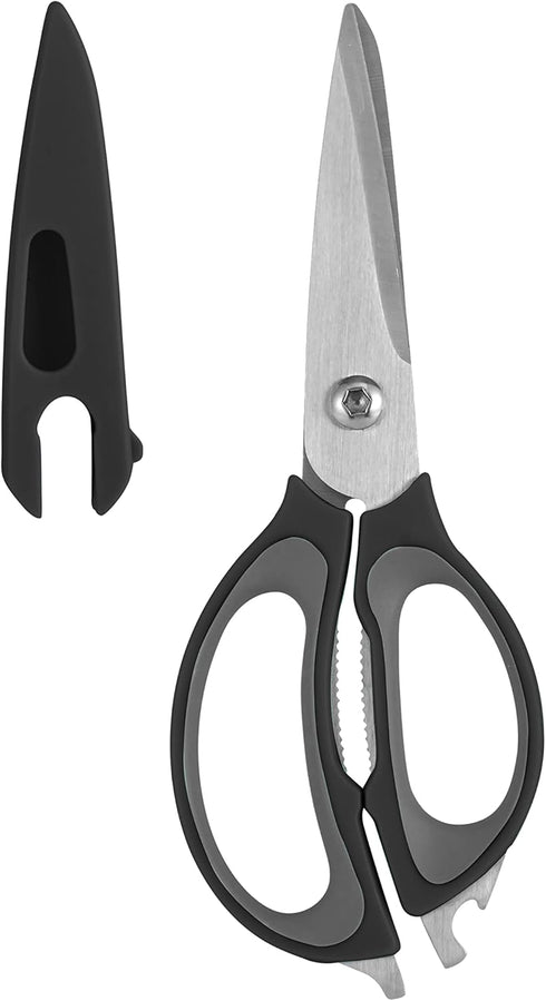 Farberware 4-in-1 Kitchen Shears, 2-Piece, Black and Gray...