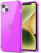for iPhone 14 Case Clear, Neon Bright Vibrant Color, Transparent Jelly Protective Silicone Phone Case Design for Women Girly Cute, Thin Slim Soft ...