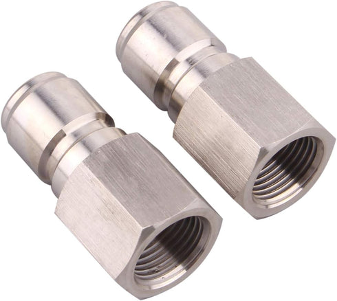 DERNORD Stainless Steel Female Quick Disconnect FPT 3/8" Homebrewing Connector Sanitary Fitting Pack of 2...