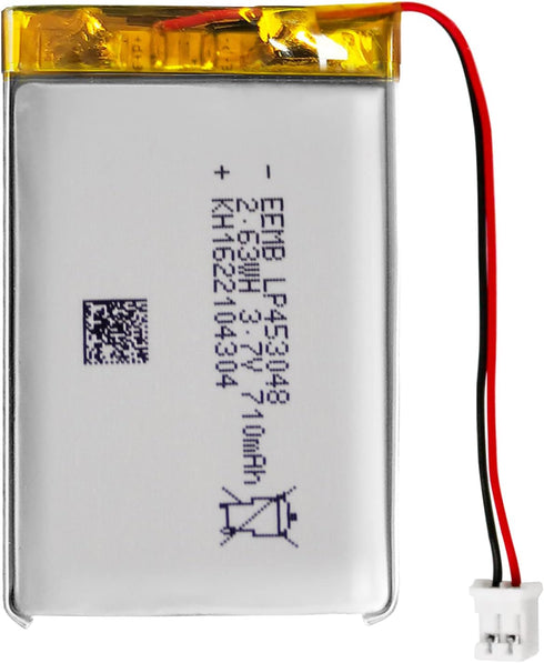 EEMB Lithium Polymer Battery 3.7V 710mAh 453048 Lipo Rechargeable Battery Pack with Wire JST Connector for Speaker and Wireless Device- Confirm De...