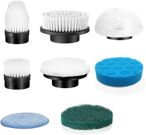 Electric Spin Scrubber Replacement Heads 8 in 1 Cleaning Brush, for Electric Spin Scrubber of ANS-8051A/8050 Power Shower Scrubber,for Household a...