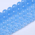 60PCS 6MM Natural Aquamarine Chalcedony Stone Beads Energy Healing Beads for DIY Jewelry Bracelet Necklace Making for Jewelry Making15Inch...