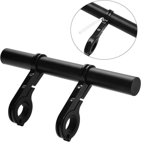 Yizhet Bike Handlebar Extender, Lightweight Durable Aluminum Alloy Double Bicycle Handlebar Extension Bracket for Holding Motorcycle E-Bike Lamp S...