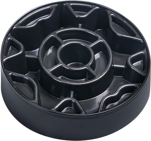 Tilted Slow Feeder Dog Bowl for Flat Face Breeds, Retro Style Non-Skid Food Bowl for Flat Face Breeds for Dogs & Cats Large, Small (Black)...