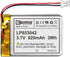 EEMB Lithium Polymer Battery 3.7V 820mAh 653042 Lipo Rechargeable Battery Pack with Wire JST Connector for Speaker and Wireless Device- Confirm De...