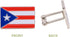 Desert Cactus Puerto Rico Flag Cufflinks Formal Wear Blazer for French Cuff Shirt Rectangle (Cufflinks - Flag)...