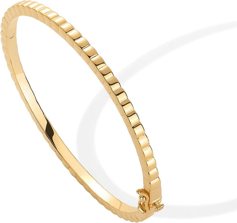 PAVOI 14K Gold Plated Cubic Zirconia Bangle Tennis Bracelets for Women | Classic Love Cuff Bangle Bracelets...