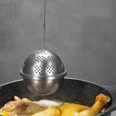 Spice Ball Extra Large for Cooking, Tea Infuser, Stainless Steel Tea Ball Strainer Spice Infuser, Soup Seasonings Seperation Basket with Extended ...
