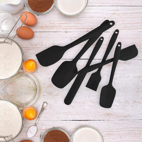 Silicone Spatula, 6 pieces Heat Resistant Rubber Spatulas Set for Baking, Cooking and Mixing Kitchen Utensils Seamless One Piece Spatula with Stai...