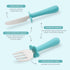 Grabease Toddler Silverware Set Forks Spoons and Knives Set Toddler Utensils Feeding Supplies, BPA and Phthalates-Free, Dishwasher Safe, Teal...