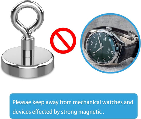 Magnetic Eye Hooks, 6PCS Strong Neodymium Magnet Loop Hooks for Hanging, Lights, Tools, Kitchen, Workplace, Office (Diameter0.98in)...