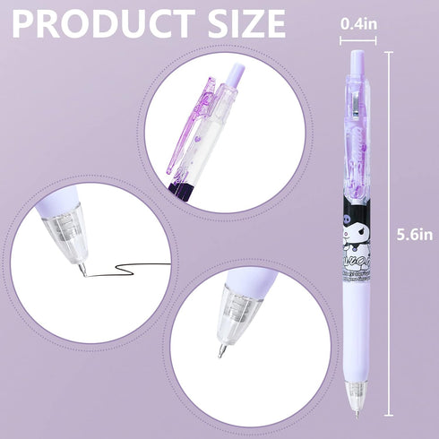 6 Pcs Cute Cartoon Pens Kawaii Kitty Ballpoint Pens School Supplies Anime Cartoon School Supplies 0.5mm...