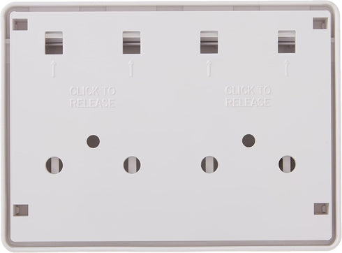 4 Port Keystone Jack Surface Mount Box, White, Surface Mount Box for Networking, Home Theatre, Security/Surveillance, Cablewholesale...
