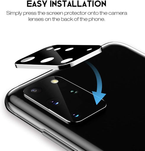 LK 4 Pack 2 Pack Screen Protector + 2 Pack Camera Lens Protector for Samsung Galaxy S20 Plus 6.7-inch, Positioning Tool, In-Display Fingerprint Su...