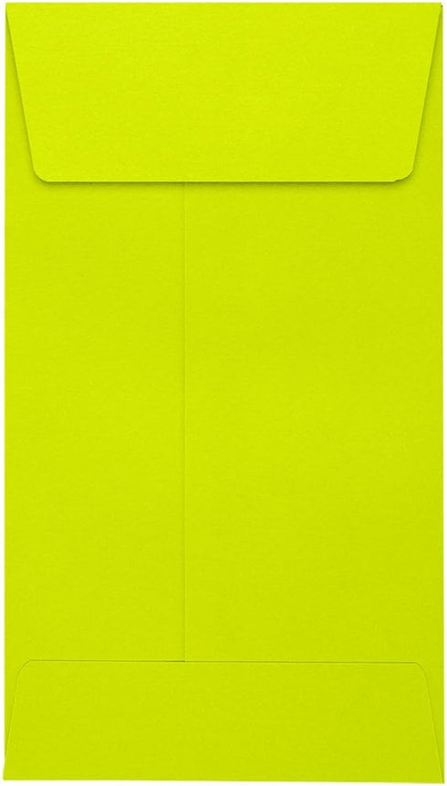 LUXPaper #5 1/2 Coin Envelopes | Peel & Press | 3 1/8" x 5 1/2" | Wasabi Green | 80lb. Text | 50 Qty...