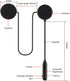 Motorcycle Bluetooth 5.2 Headphones Outdoor Helmet Earphone Bluetooth Stereo Music and Voice Microphone Soft Cable Earphone Motorcycle Helmet Head...