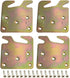 4 PCS Heavy Duty Wood Bed Rail Hook Plates for Headboard and Footboard, Bed Rail Fitting Bracket with Mounting Screws...
