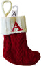 Mini Cable Knit Stocking-Letter A, Mini 7"...