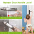 Door Lever Child Proof - Baby Proofing Door Handle -Toddler Safety Doorknob Latch for Toilet Facuet Handle - No Drilling Install - Easiest Use (Wh...