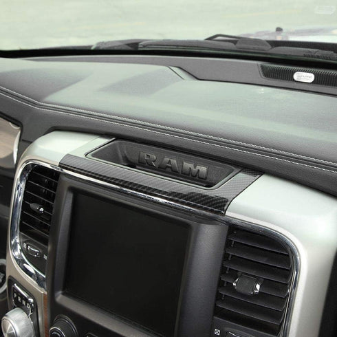 Hoolcar Center Console Storage Box Trim for 2010-2017 Dodge Ram, Carbon Fiber, 1PC...