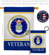 Air Veteran Armed Forces USAF United State American Military Retire Official House Decoration Banner Small Yard Gift Double-Sided, Garden Flag 13"...