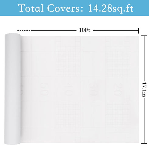 Matte White Peel and Stick Wallpaper, White Contact Paper 17.1in x 120in Self-Adhesive & Removable Wallpaper for Furniture Countertops Cabinets Ba...