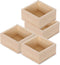 Rustic Wooden Box Small Wooden Box,4 Pieces Small Wood Square Storage Organizer Container Craft Box Small Wooden Box for Collectibles Home Venue D...