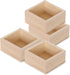 Rustic Wooden Box Small Wooden Box,4 Pieces Small Wood Square Storage Organizer Container Craft Box Small Wooden Box for Collectibles Home Venue D...