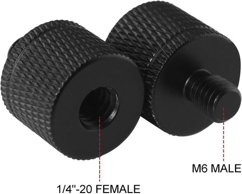2PCS Gimbal Camera Tripod Conversion Screw 1/4 Female to M6 Male Tripod Mount Thread Adapter Used for Connecting SLR Configurations Monopods Ball ...