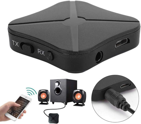 Dpofirs 2 in 1 Bluetooth 5.0 Audio Adapter, Multifunctional Music Receiver Transmitter, Universal Rechargeable Stereo Sound Adapter for Computer, ...