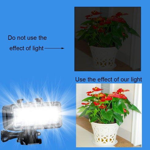 Suptig High Power Dimmable Waterproof LED Video Light Fill Night Light Diving Underwater Light for Gopro Hero 12/Hero 11/Hero 10/Hero 9/Hero8/Hero...