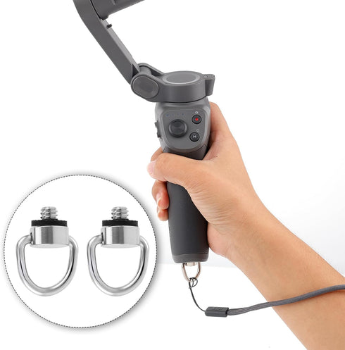 2pcs Camera Neck Strap Screw Holders, Stainless Steel Lug Ring Camera D Ring Camera Neck Strap Screw Holder with Triangle Split Rings Compatible f...