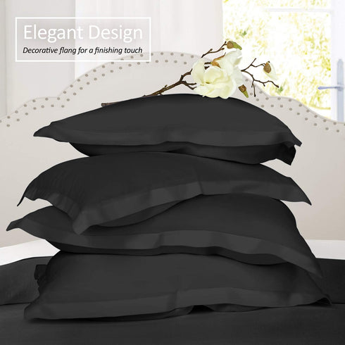 Nestl Soft Pillow Shams Set of 2 - Double Brushed Microfiber Pillow Covers - Hotel Style Premium Bed Pillow Cases, with 1.5” Decorative Flange, Ki...