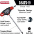 Klein Tools JTH6E09BE 9/64-Inch Ball-End Hex Key with Journeyman T-Handle, 6-Inch...