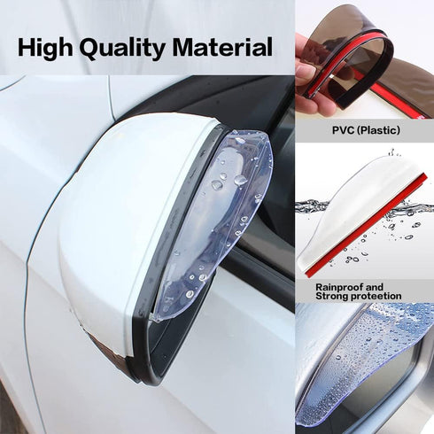 2 Packs Car Side Mirror Rain Visor,Car Rear View Side Mirror Rain Eyebrow,Universal Car Rear View Mirror Rain Cover,Carbon Fiber Eyebrow Side Mirr...