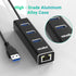 USB to Ethernet Adapter, atolla 3 Ports USB 3.0 Hub with 10/100/1000 Mbps LAN RJ45 Gigabit Network Adapter, Supports Windows 10/8/7, Mac OS, Linux...